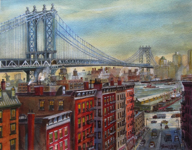 Levey.Manhattan Bridge Crossing