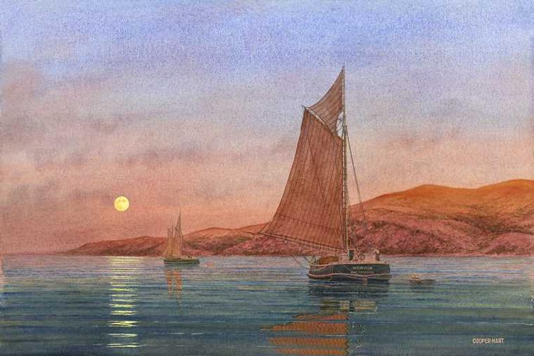 Moonrise - San Francisco Bay - Cooper Hart