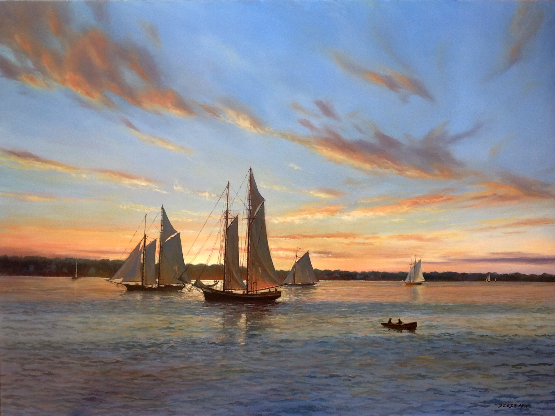 Paul Beebe, “Evenings Fire”, Oil, 30 x 40