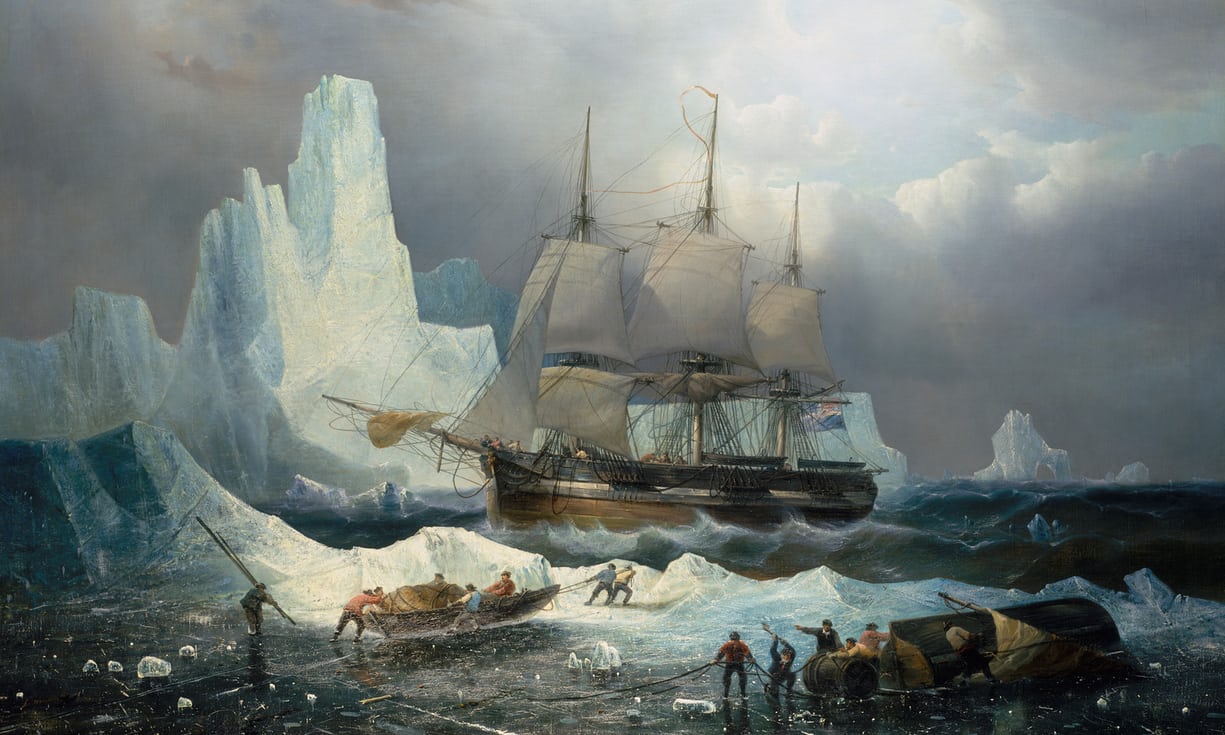 HMS Erebus in the Ice, 1846, François Étienne Musin. © National Maritime Museum, Greenwich, London, Caird Collection, BHC3325