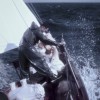 Working the foredeck on the way to Bermuda, 1954